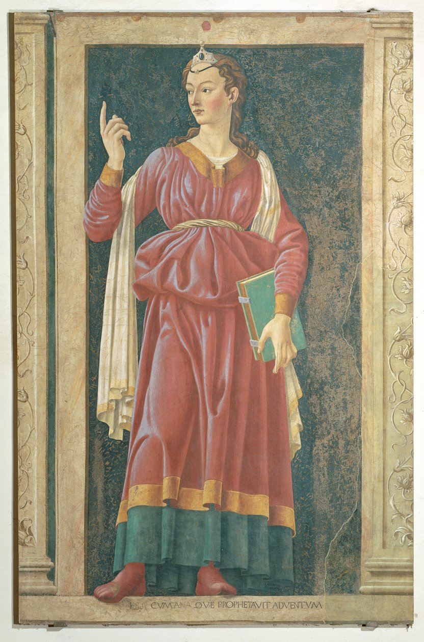 द कॉमन सिबिल, प्रसिद्ध पुरुषों और महिलाओं के विला कार्डुची श्रृंखला से, c.1450 द्वारा एंड्रिया डेल कैस्टैग्नो