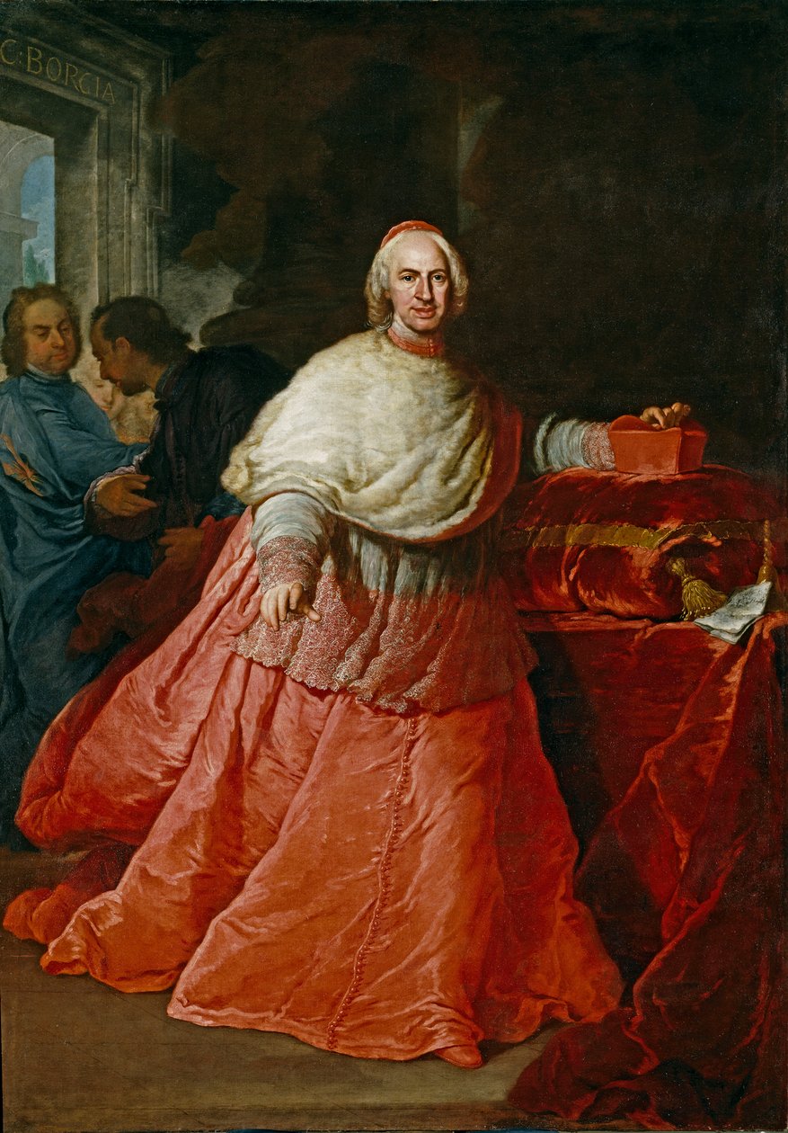 1721 के बाद कार्डिनल कार्लोस डी बोरजा और सेंटेलस 1663-1733 का पोर्ट्रेट। द्वारा एंड्रिया प्रोकैसिनी