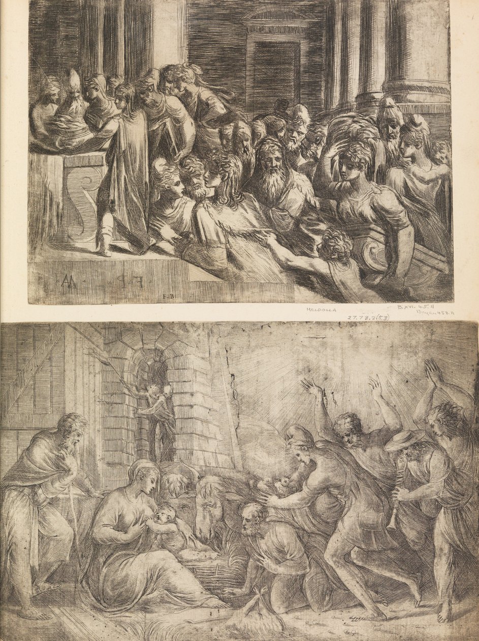द नेटिविटी, सीए। 1558-60। द्वारा एंड्रिया शियावोन