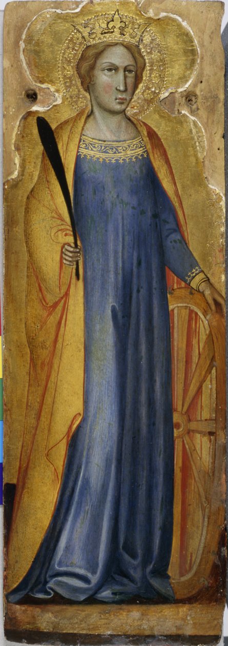 सेंट कैथरीन, c.1400 (चिनार की लकड़ी पर तड़का) द्वारा एंड्रिया डि बार्टोलो
