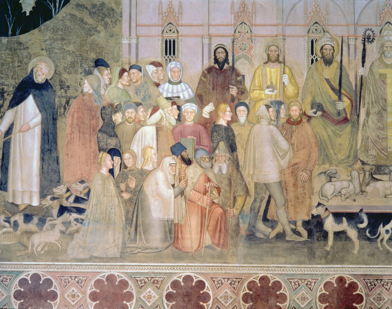 चर्च चैपल और विजयी, स्पेनिश चैपल से विस्तार, c.1369 द्वारा एंड्रिया डि बोनाईटो