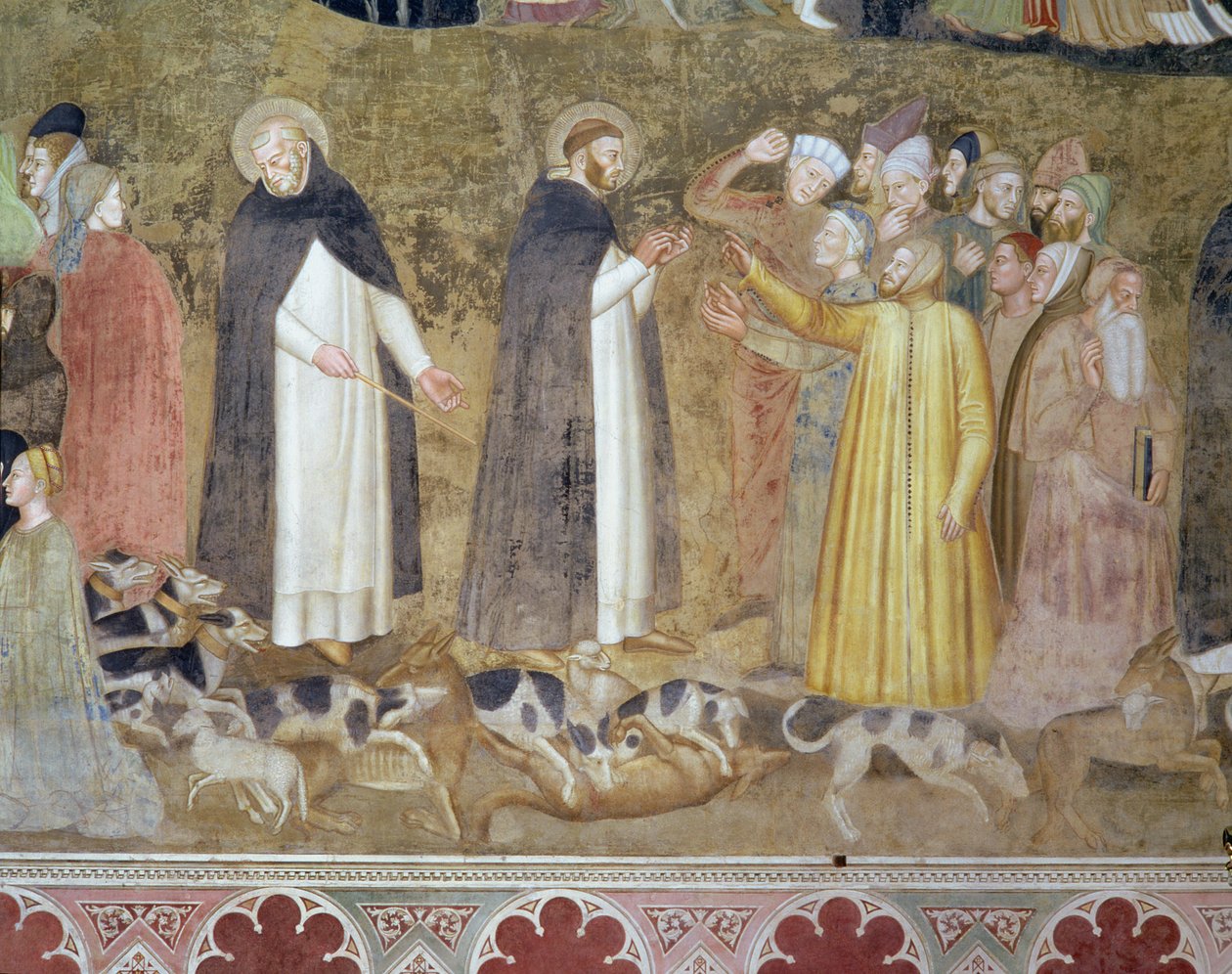 चर्च चैपल और विजयी, स्पेनिश चैपल से विधर्मियों का विस्तार, c.1369 द्वारा एंड्रिया डि बोनाईटो