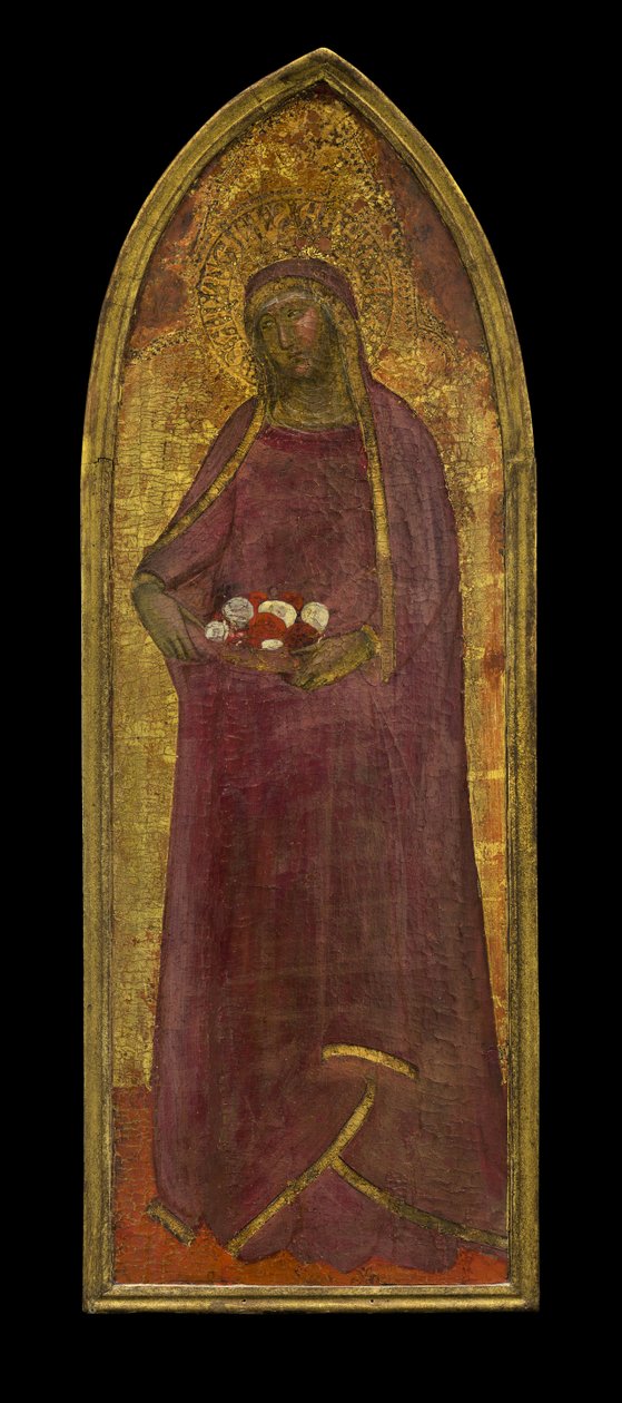 हंगरी के सेंट एलिजाबेथ, c.1365 (लकड़ी पर तड़का और सोने की पत्ती) द्वारा एंड्रिया डि बोनायूटो fl.1343 77 एंड्रिया डि बोनायुटो fl.1343 77