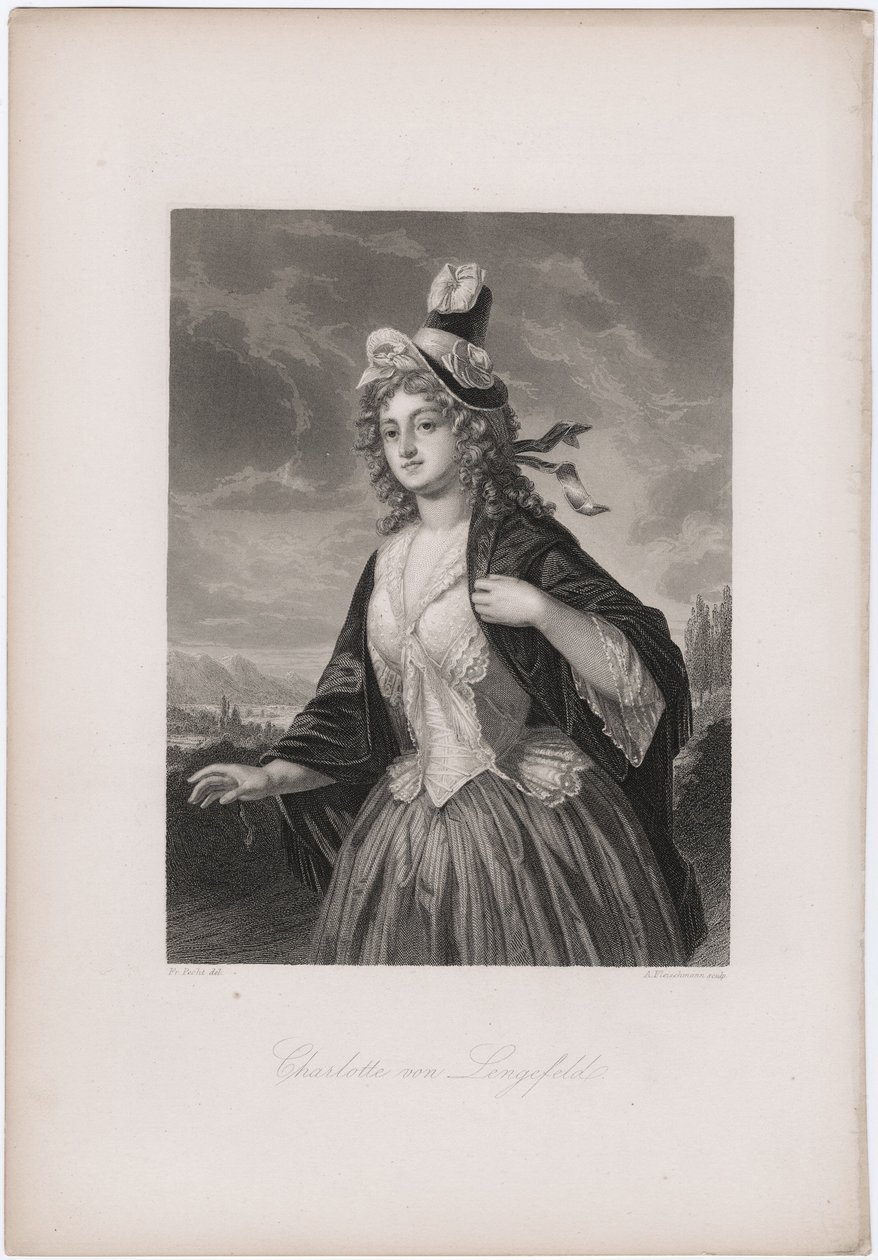 चार्लोट वॉन लेंजफेल्ड, 1850s द्वारा एंड्रियास जोहान फ्लेश्चमैन