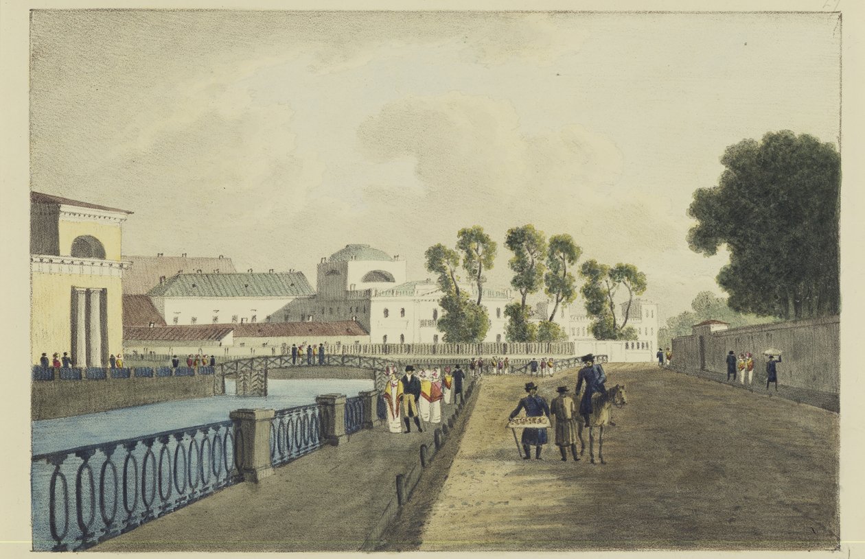 फॉन्टंका नदी में अपराजिन हाउस, 1821-1822 द्वारा आंद्रेई येफिमोविच मार्टिनोव