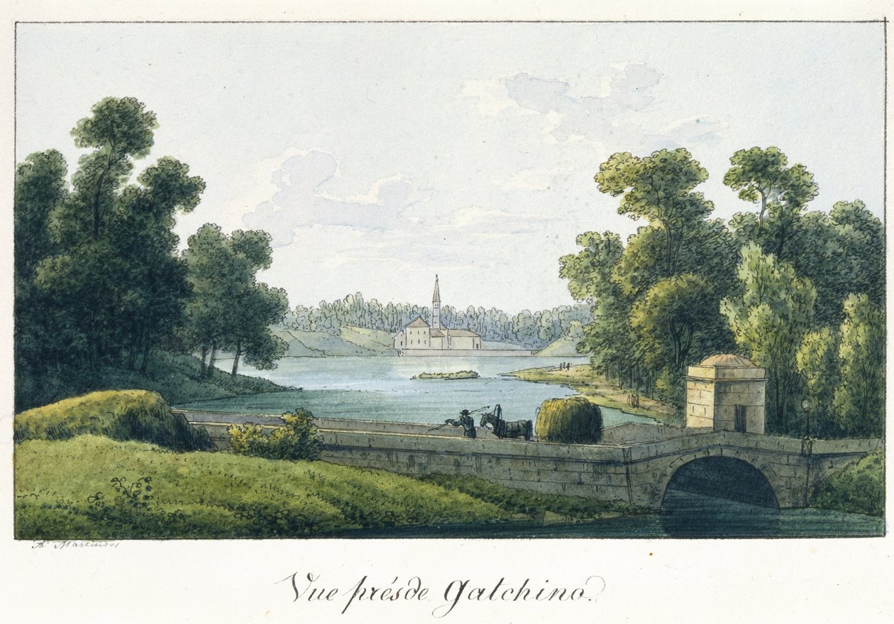 1817 से पहले Gatchina में Priory पैलेस द्वारा आंद्रेई येफिमोविच मार्टिनोव