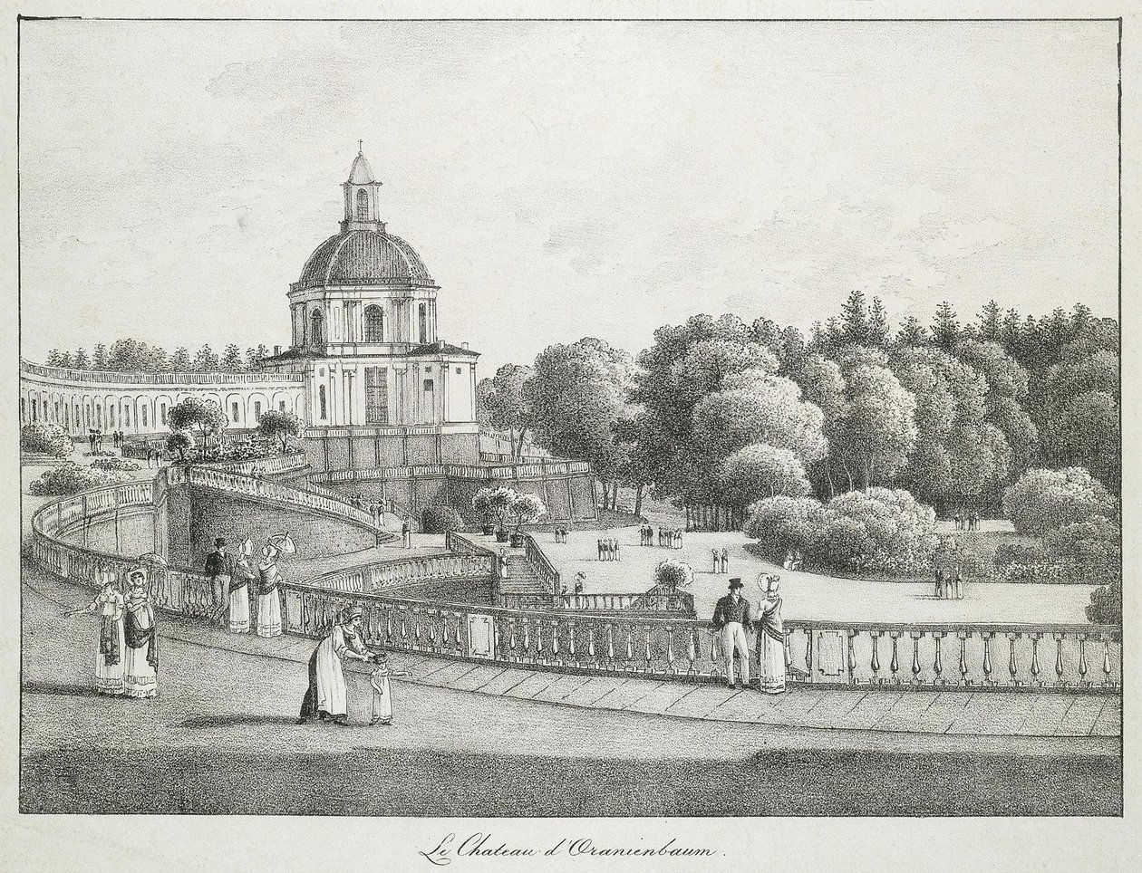 1821-1822 में ओरानबायम में ग्रेट पैलेस के चर्च का दृश्य द्वारा आंद्रेई येफिमोविच मार्टिनोव