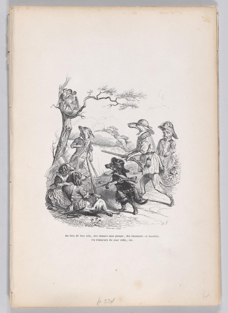 इन सबके बजाय... जानवरों के निजी और सार्वजनिक जीवन के दृश्यों से, ca..., ca. 1837-47। द्वारा एंड्रयू बेस्ट लेलोइर