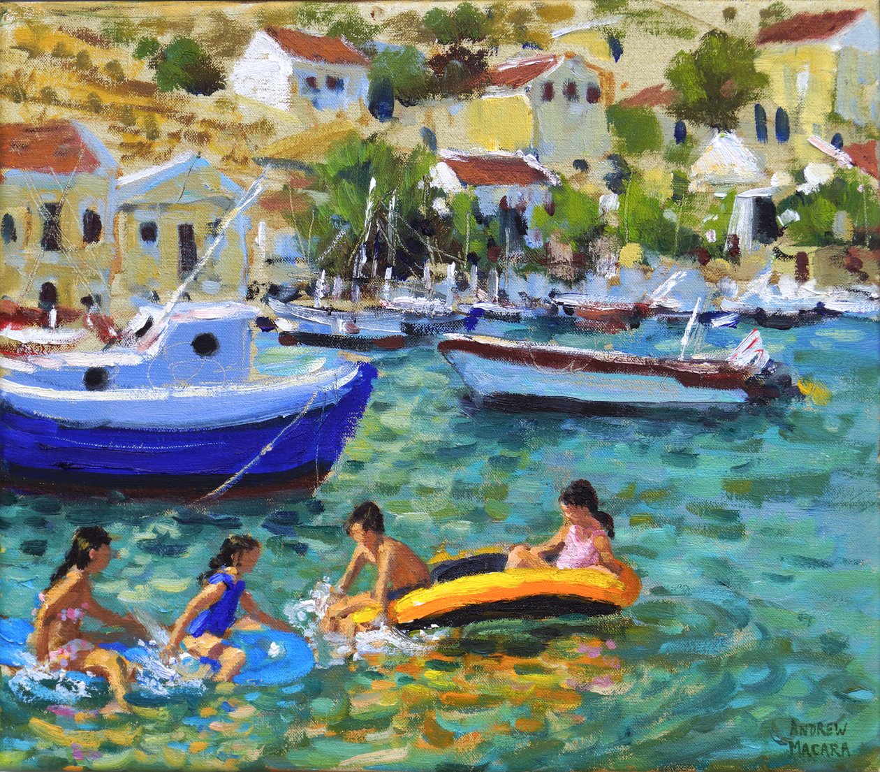 dinghies, सिमी, ग्रीस में मज़ा द्वारा एंड्रयू मकारा