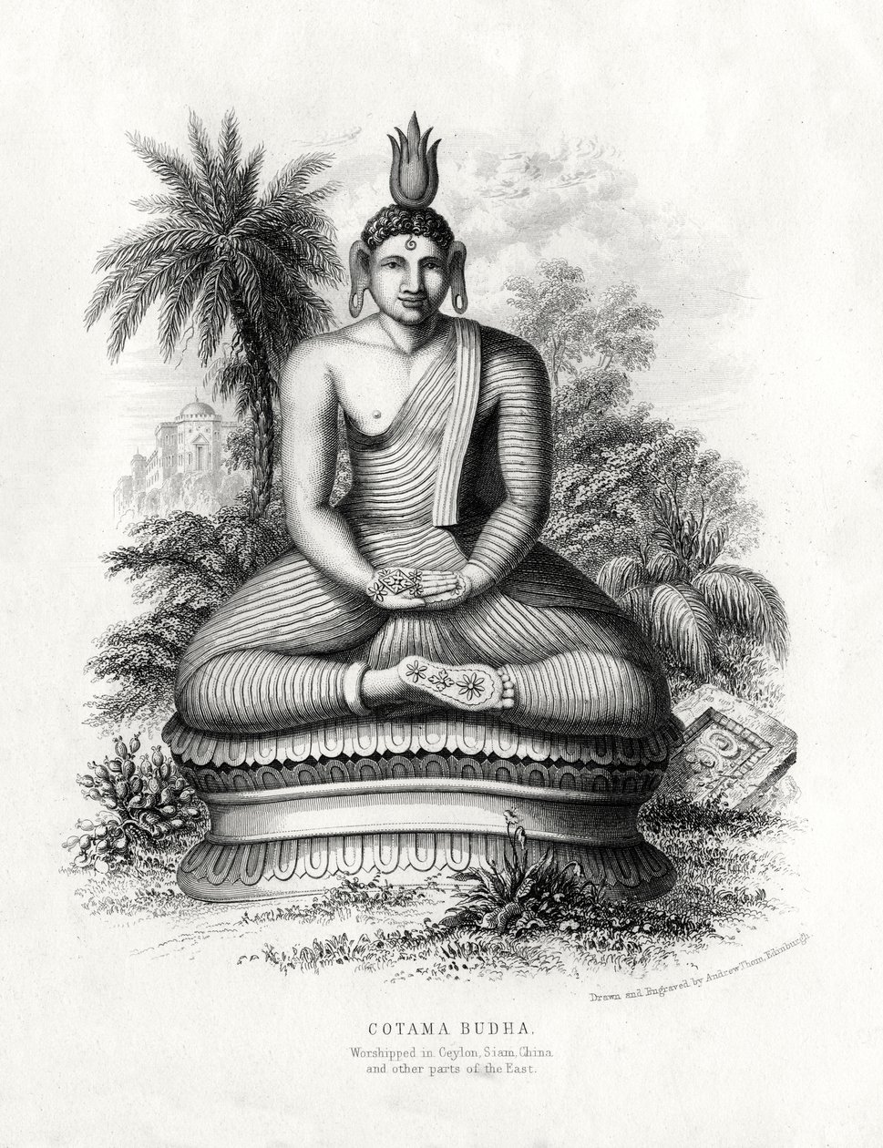 Cotoma Budha, 19 वीं शताब्दी में सीलोन, सियाम, चीन में पूजा की जाती है द्वारा एंड्रयू थॉम