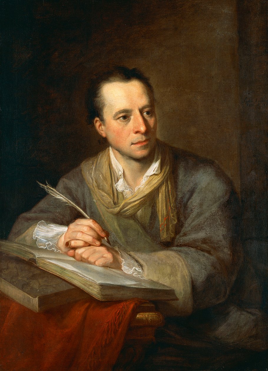 जोहान जोआचिम विंकेलमैन (स्टेंडल 1717-ट्राएस्टे 1768) का पोर्ट्रेट, जर्मन पुरातत्वविद् और कला इतिहासकार द्वारा एंजेलिका कॉफ़मैन