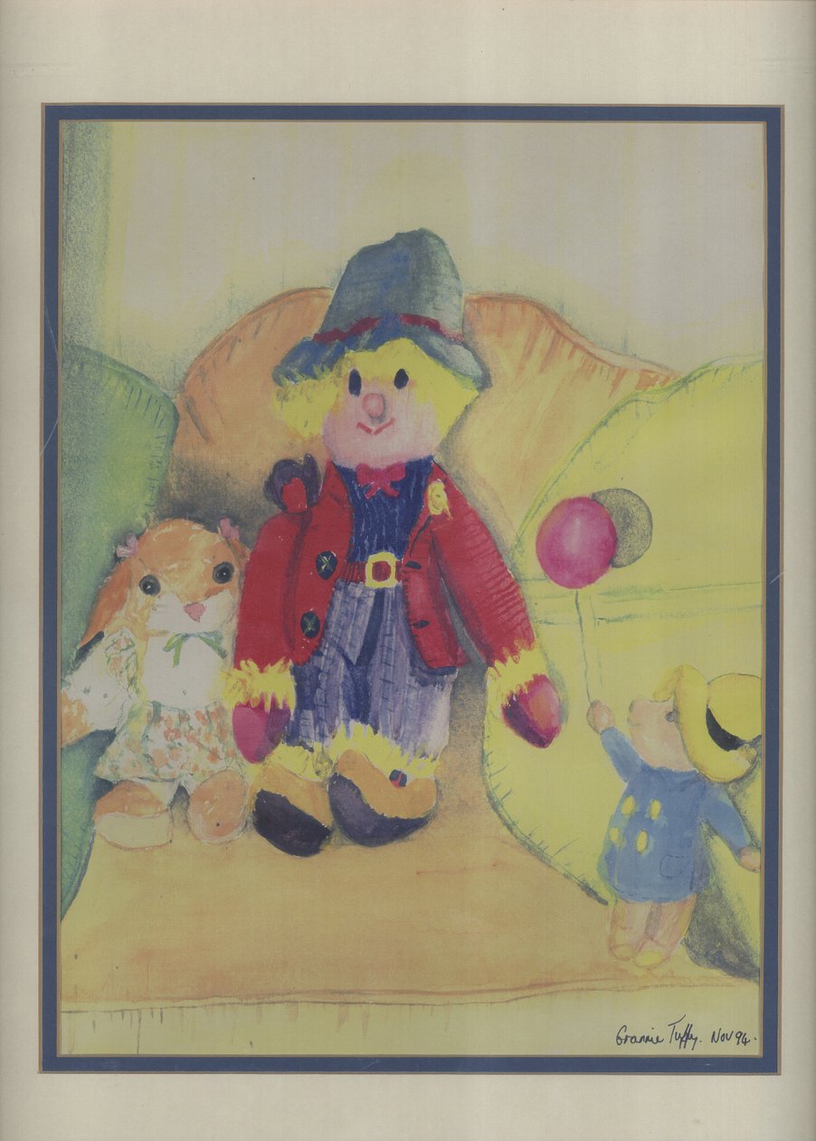 दादी टफीज़ टॉयज़, 1994 (wc on paper) द्वारा एन रॉबसन