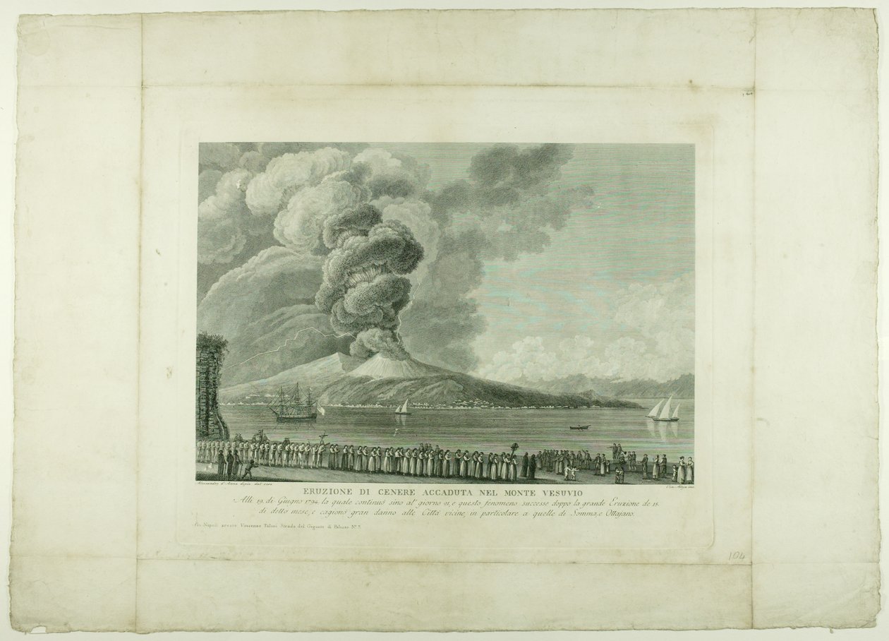 विसुवियस का विस्फोट, 1794 द्वारा एना अललेसैंड्रो