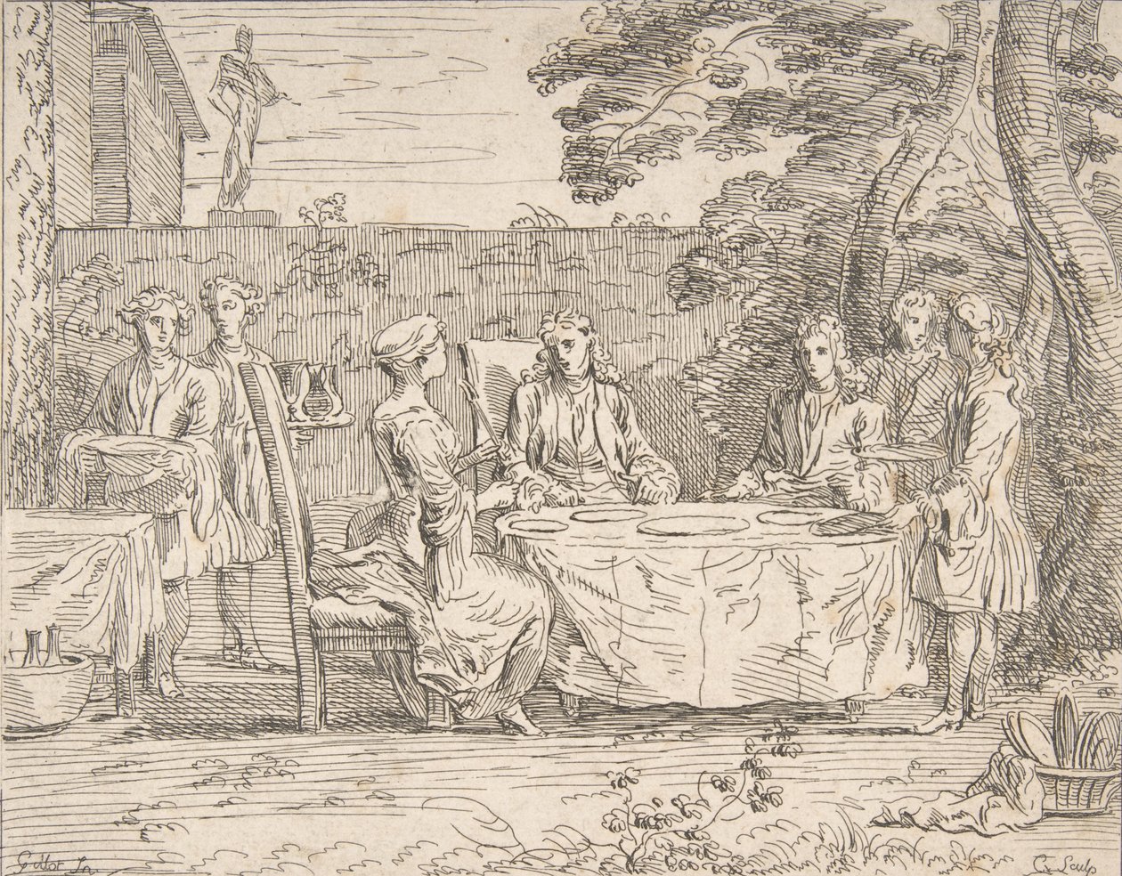 विशिष्ट भोजन, ca.1725-1765। द्वारा ऐनी क्लाउड फिलिप डी केलुस