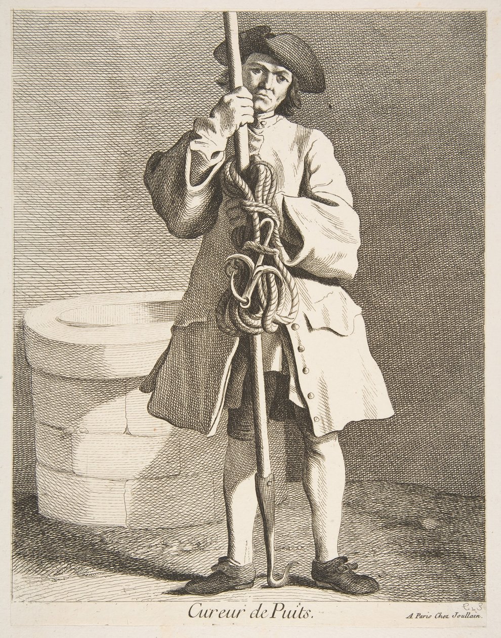 वेल क्लीनर, 1746। द्वारा ऐनी क्लाउड फिलिप डी केलुस