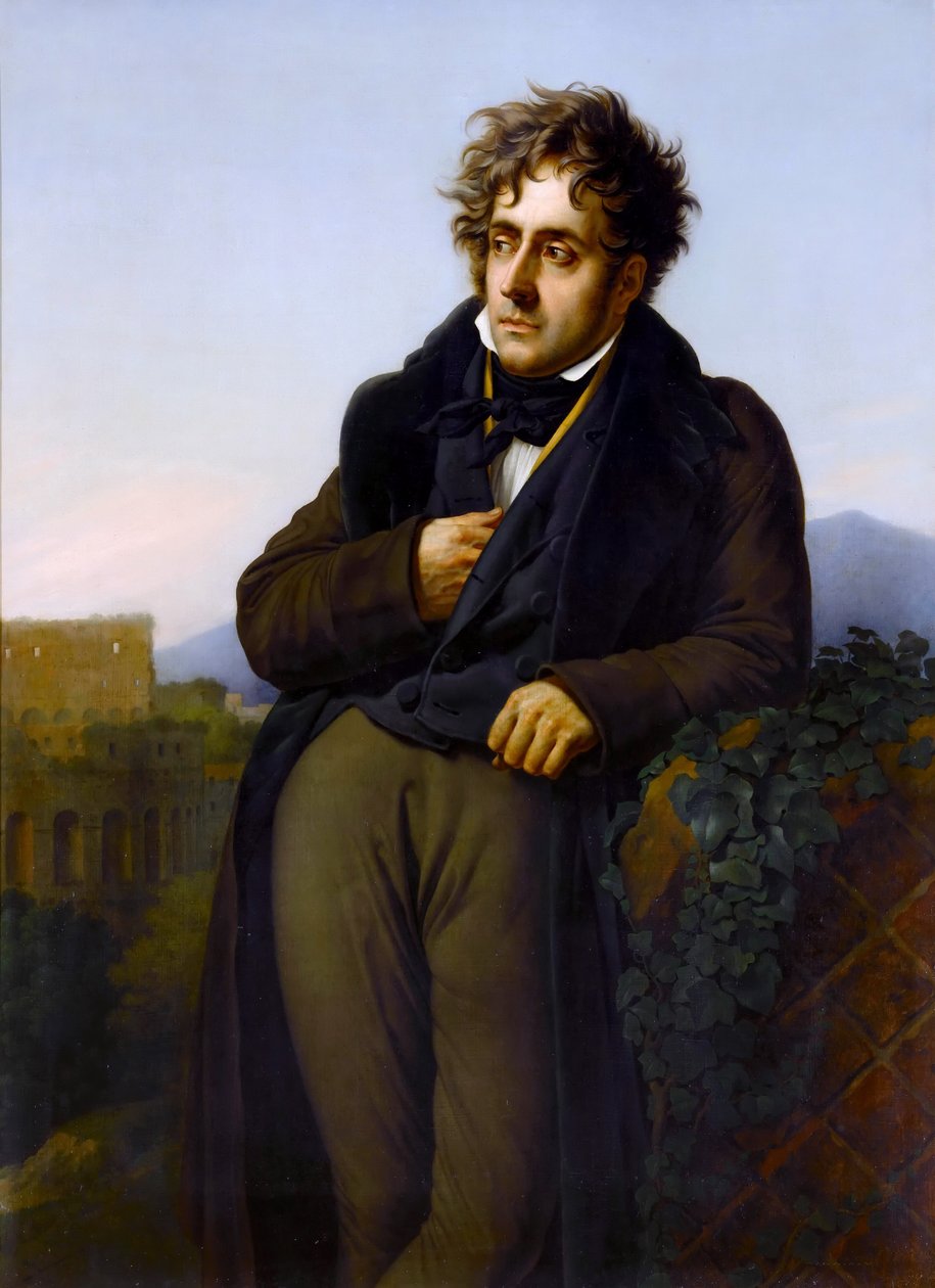 फ्रांस्वा-रेने का पोर्ट्रेट, चेटीउब्रिएंड का विस्काउंट 1768-1848 द्वारा ऐनी लुइस गिरोडेट डी रॉसी ट्रायसन