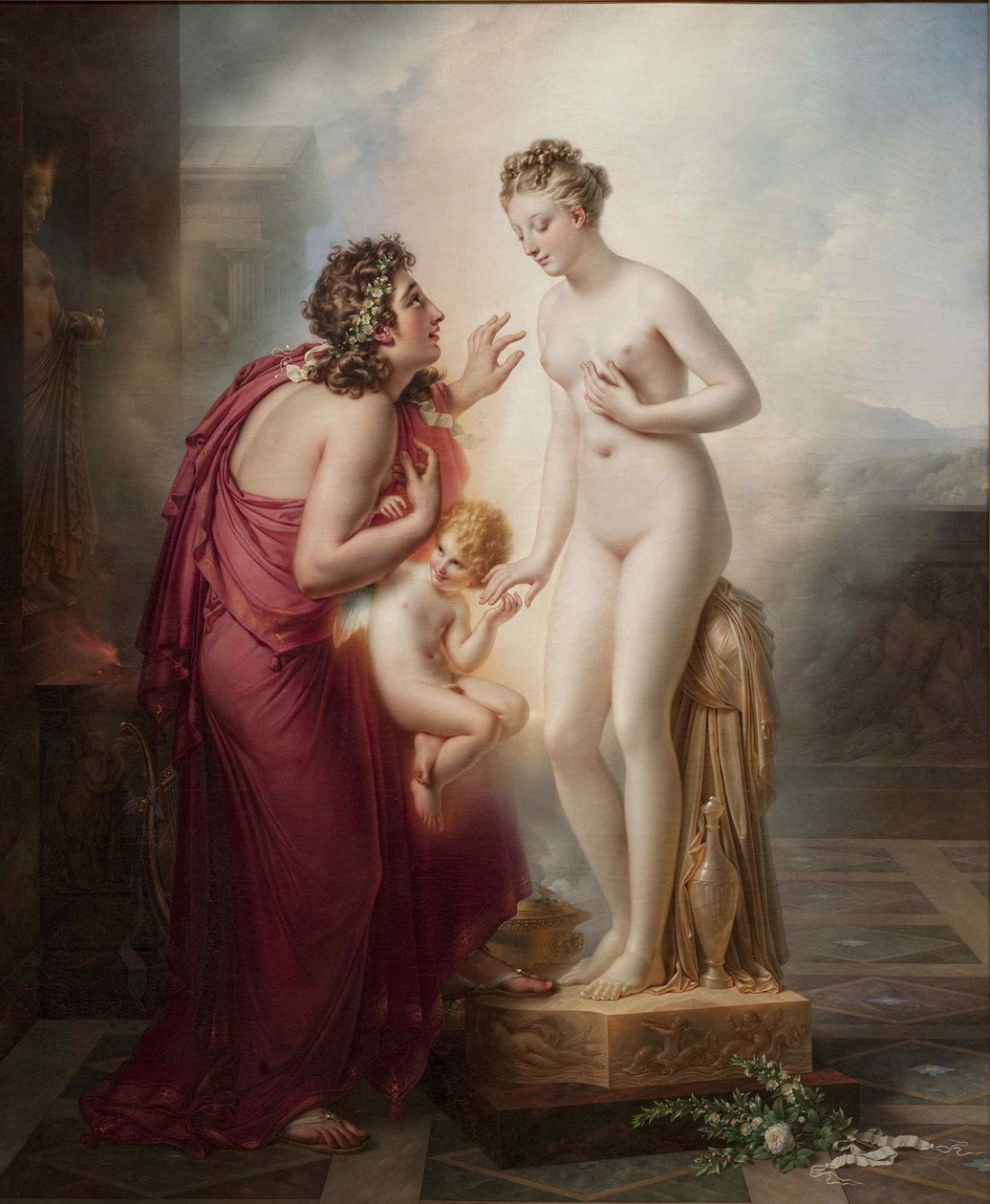 Pygmalion और Galatea, 1819 से पहले। द्वारा ऐनी लुइस गिरोडेट डी रॉसी ट्रायसन
