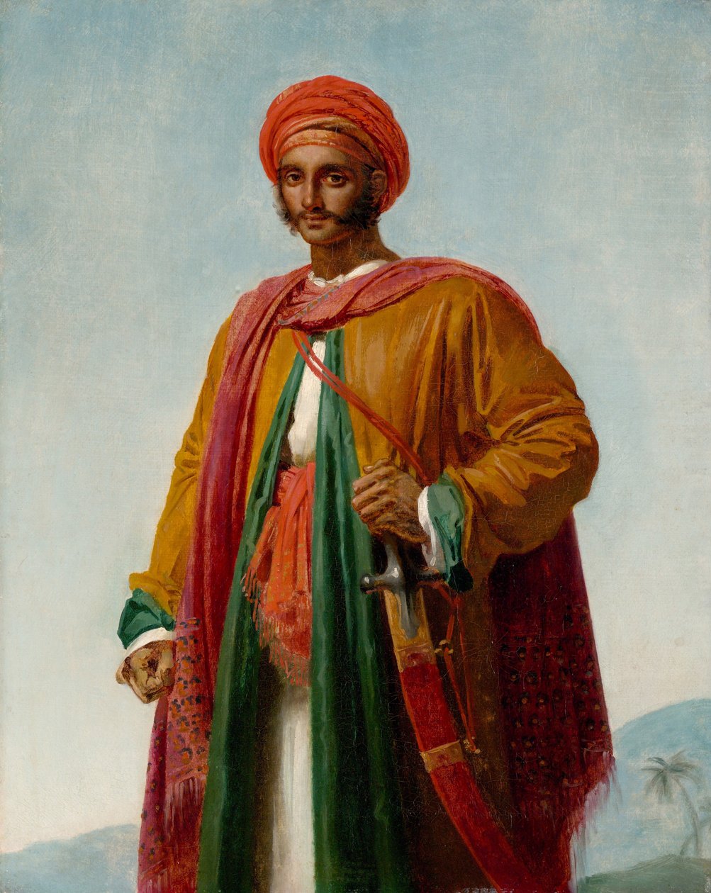 एक भारतीय के पोर्ट्रेट के लिए अध्ययन, c.1807 द्वारा ऐनी लुइस गिरोडेट डी रॉसी ट्रायसन