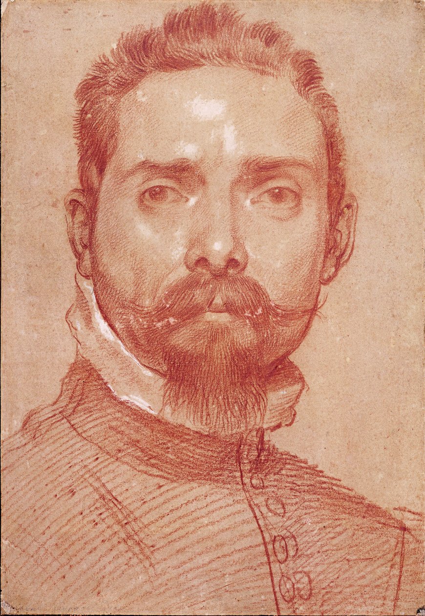 "" ल्यूट प्लेयर Giulio Mascheroni का पोर्ट्रेट "" (ल्यूट प्लेयर Giulio Mascheroni का पोर्ट्रेट) हैनिबल कार्रेसी का रक्त (Carrache) (1560-1609) ca 1594 अल्बर्टिना, वियना द्वारा एनीबेल कार्रेसी