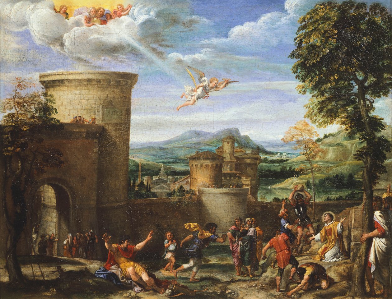 सेंट स्टीफन की शहादत, c.1603-04 (कैनवास पर तेल) द्वारा एनीबेल कार्रेसी