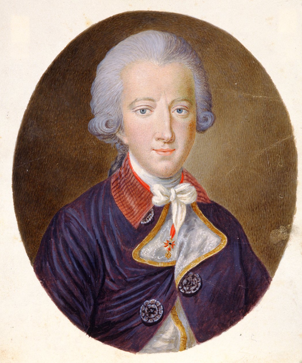 जर्मनी के जोसेफ II का पोर्ट्रेट (1741-90), पवित्र रोमन सम्राट, c.1780 (जल रंग) द्वारा अज्ञात अज्ञात