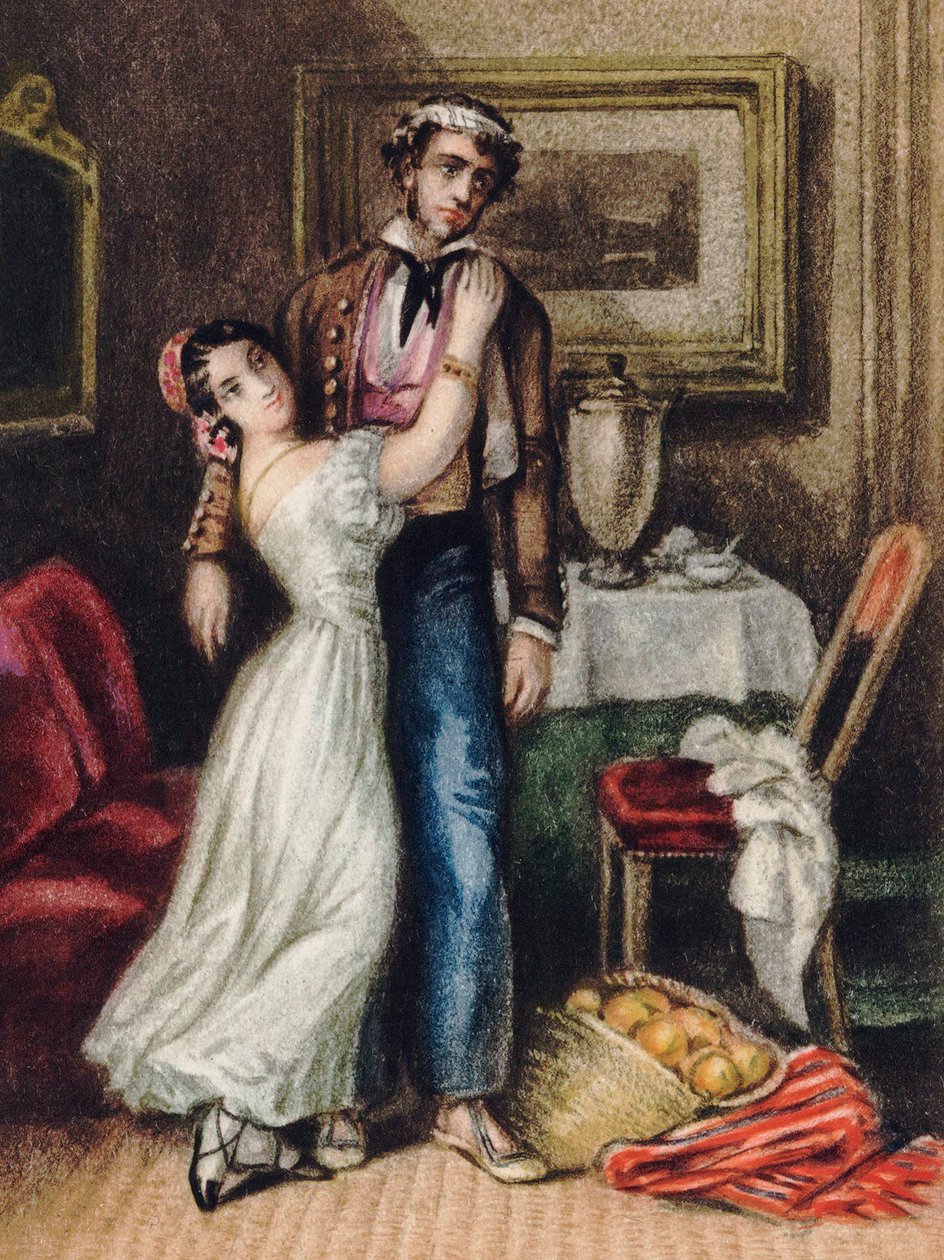 कारमेन, मेरिमी द्वारा, प्रोस्पर (1803-1870)। रंग लिथोग्राफी द्वारा अनाम अनाम