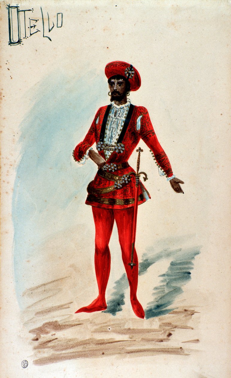 ओपेरा में ओटेलो के लिए पोशाक Giuseppe Verdi . द्वारा द्वारा अनाम अनाम