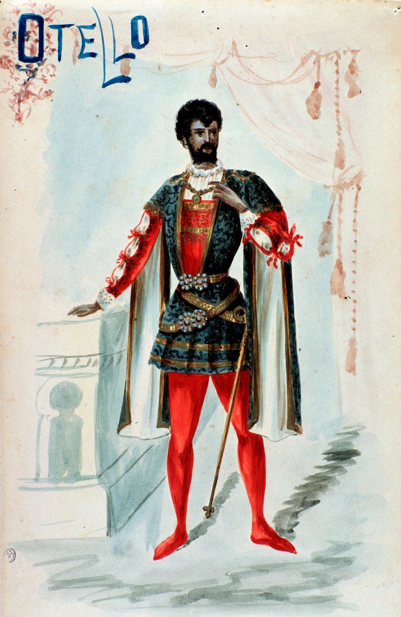 ओपेरा में ओटेलो के लिए पोशाक Giuseppe Verdi . द्वारा द्वारा अनाम अनाम