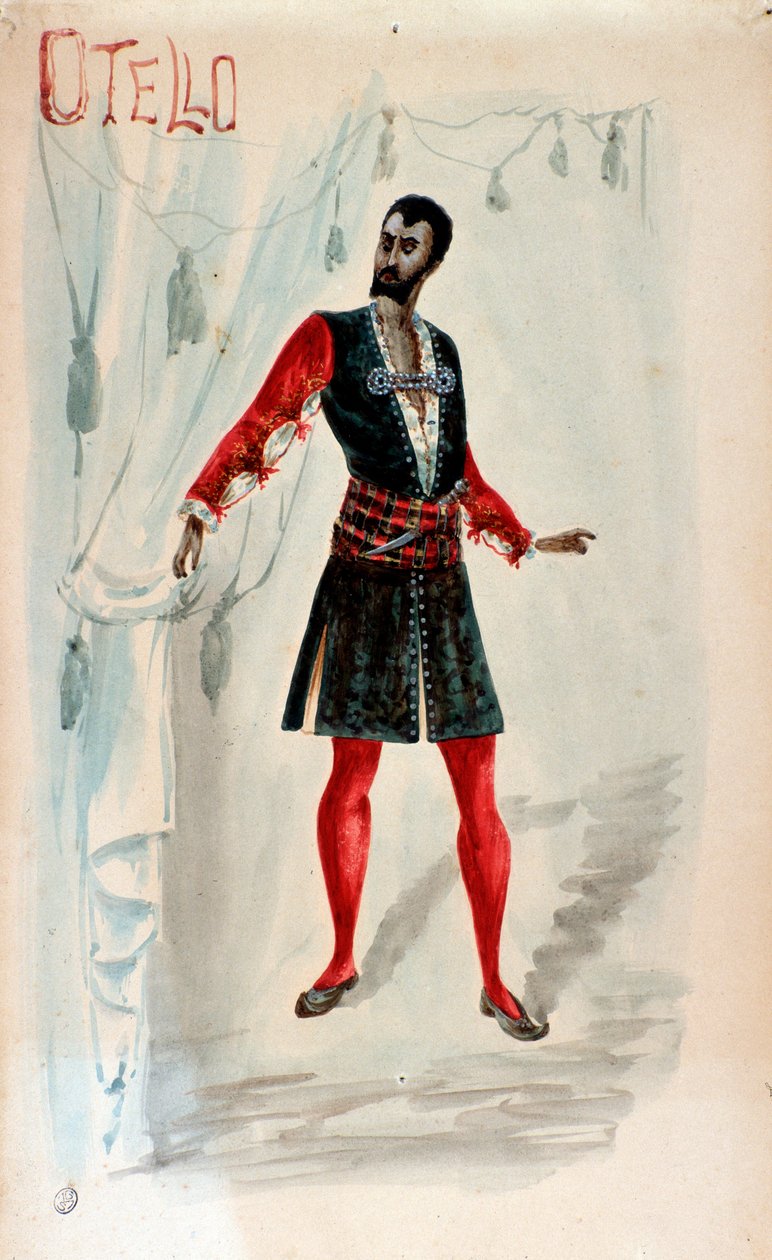 ओपेरा में ओटेलो के लिए पोशाक Giuseppe Verdi . द्वारा द्वारा अनाम अनाम