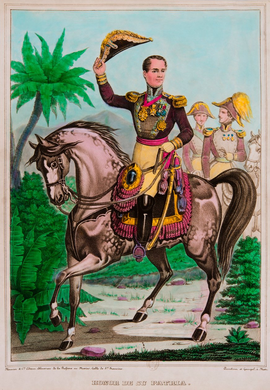 एंटोनियो लोपेज़ डी सांता अन्ना (1794-1876) के इक्वेस्ट्रियन पोर्ट्रेट मेक्सिको के राष्ट्रपति, प्रिवी संग्रह द्वारा अनाम अनाम