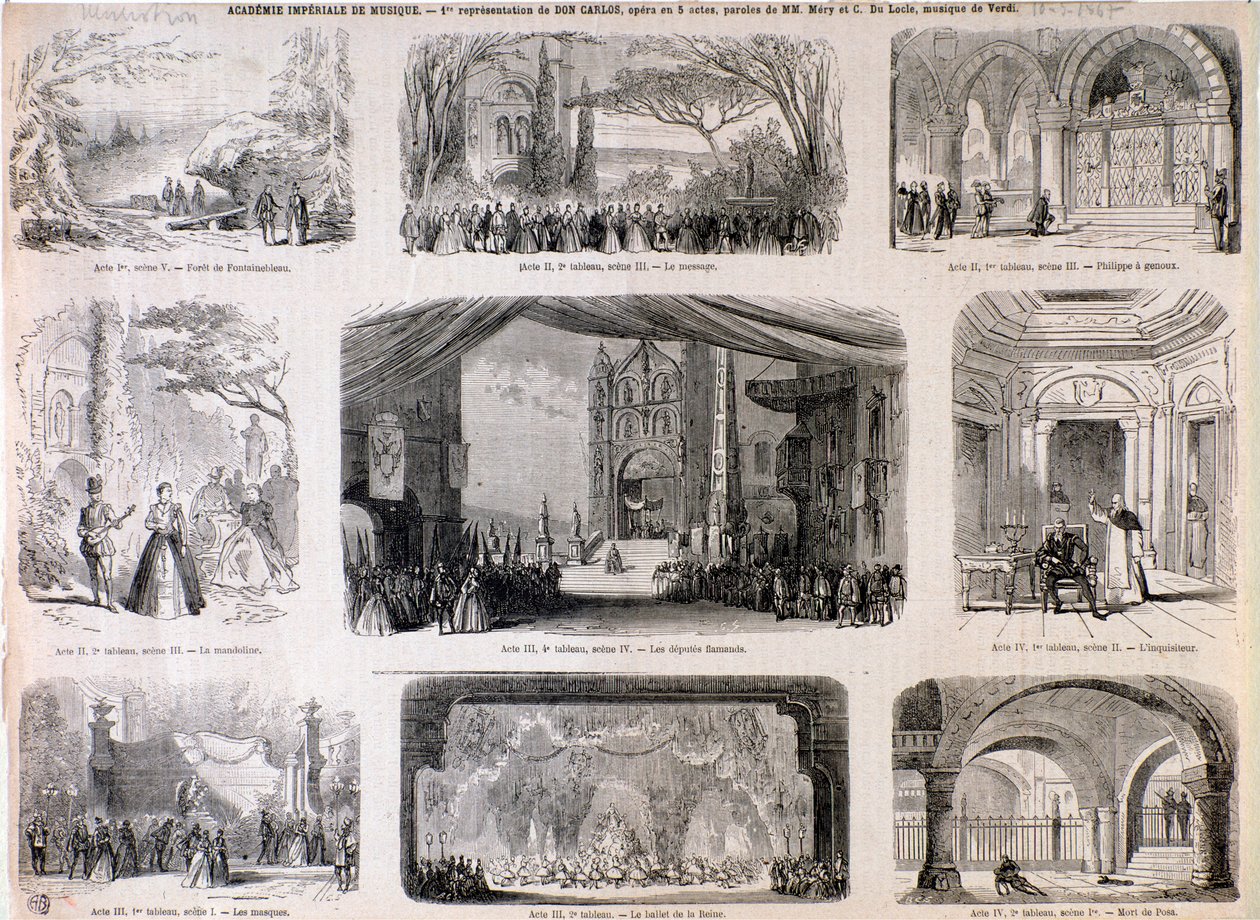Giuseppe Verdi . द्वारा डॉन कार्लो ओपेरा के लिए चित्र द्वारा अनाम अनाम