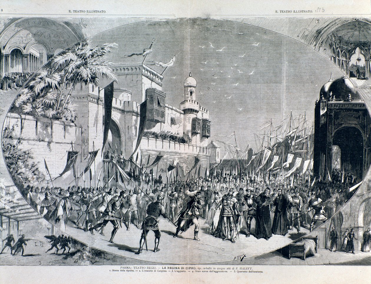 ओपेरा के लिए चित्र हेलेवी द्वारा साइप्रस की रानी ने 1883 में परमास में प्रदर्शन किया द्वारा अनाम अनाम