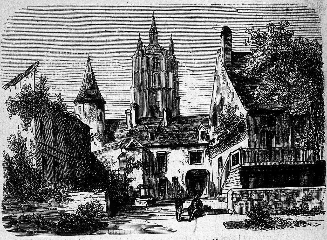 पॉल स्कार्रोन (1610-1660), फ्रांसीसी लेखक द्वारा ला मैसन औ मैंस। 19वीं सदी की नक्काशी। द्वारा अनाम अनाम