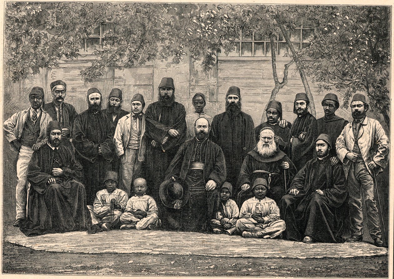 मोनसिग्नोर डैनियल कॉम्बोनी (1831-1881) और मिशनरी 26 जनवरी को काहिरा से खार्तूम के लिए उसके साथ चले द्वारा अनाम अनाम