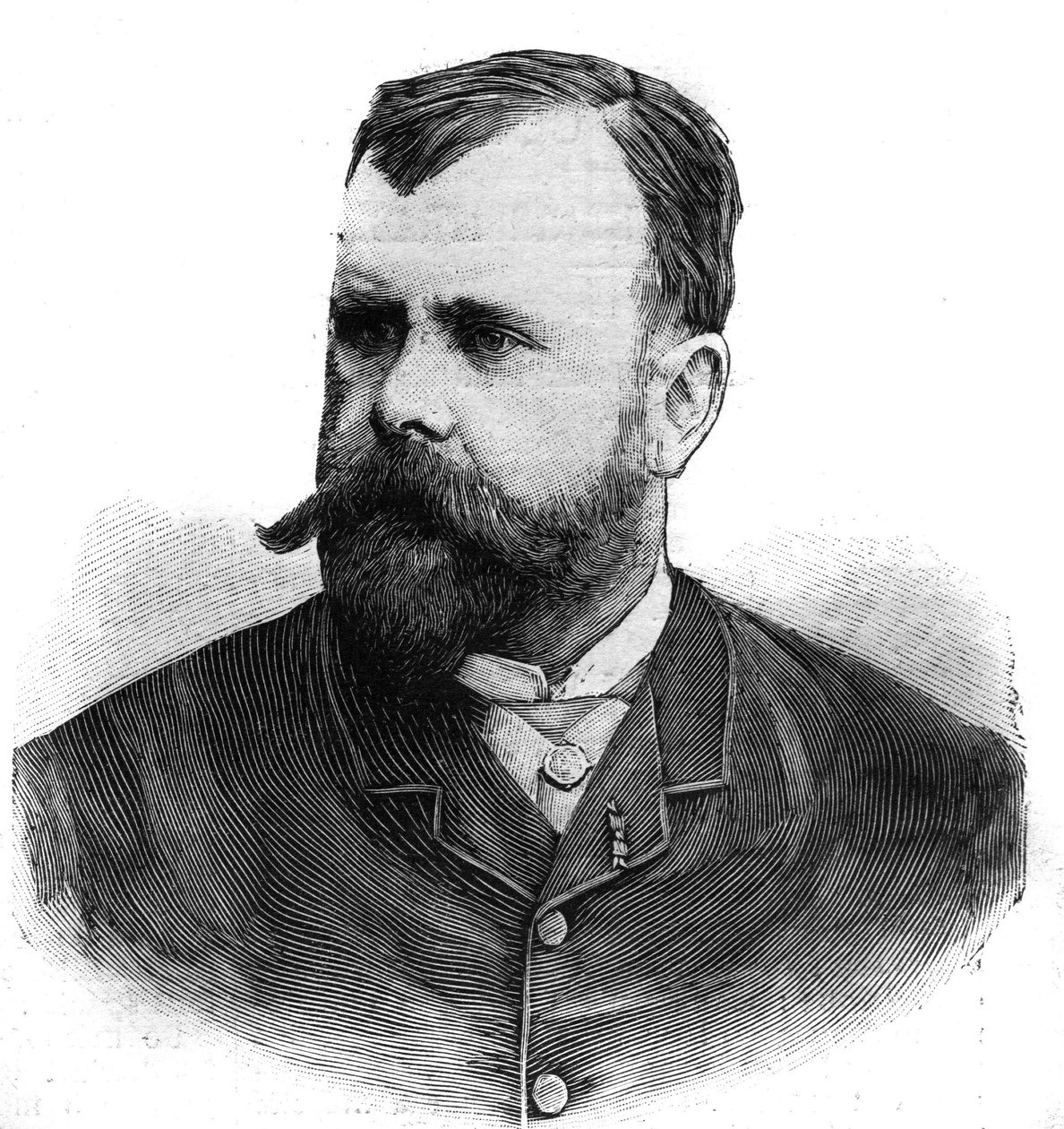 अल्बर्ट मेगनन का पोर्ट्रेट (1845-1908), फ्रांसीसी चित्रकार "" ले प्यूट पेरिसियन "" में उत्कीर्णन द्वारा अनाम अनाम