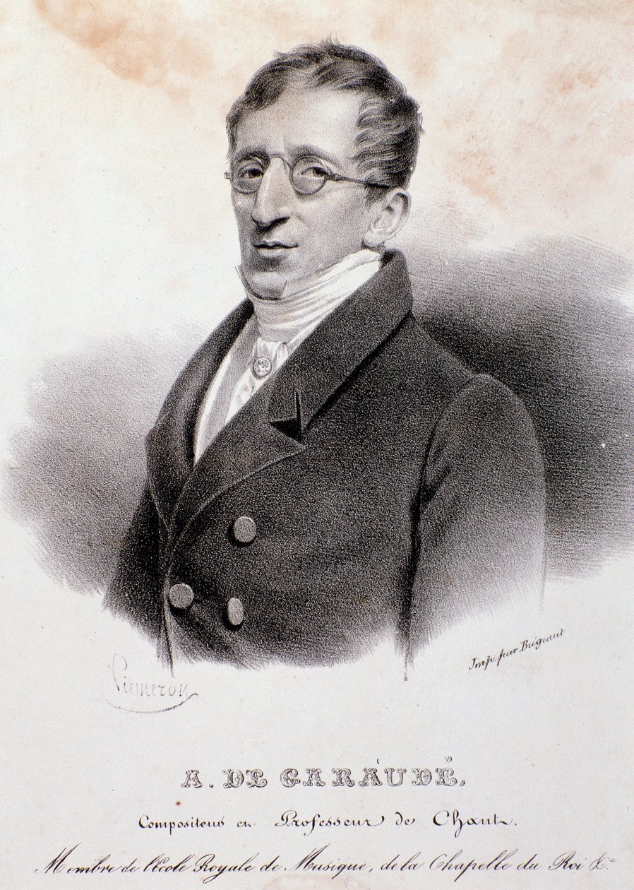 एलेक्सिस डी गाराउड (1779-1852) के फ्रांसीसी संगीतकार का पोर्ट्रेट। 19 वीं सदी। द्वारा अनाम अनाम