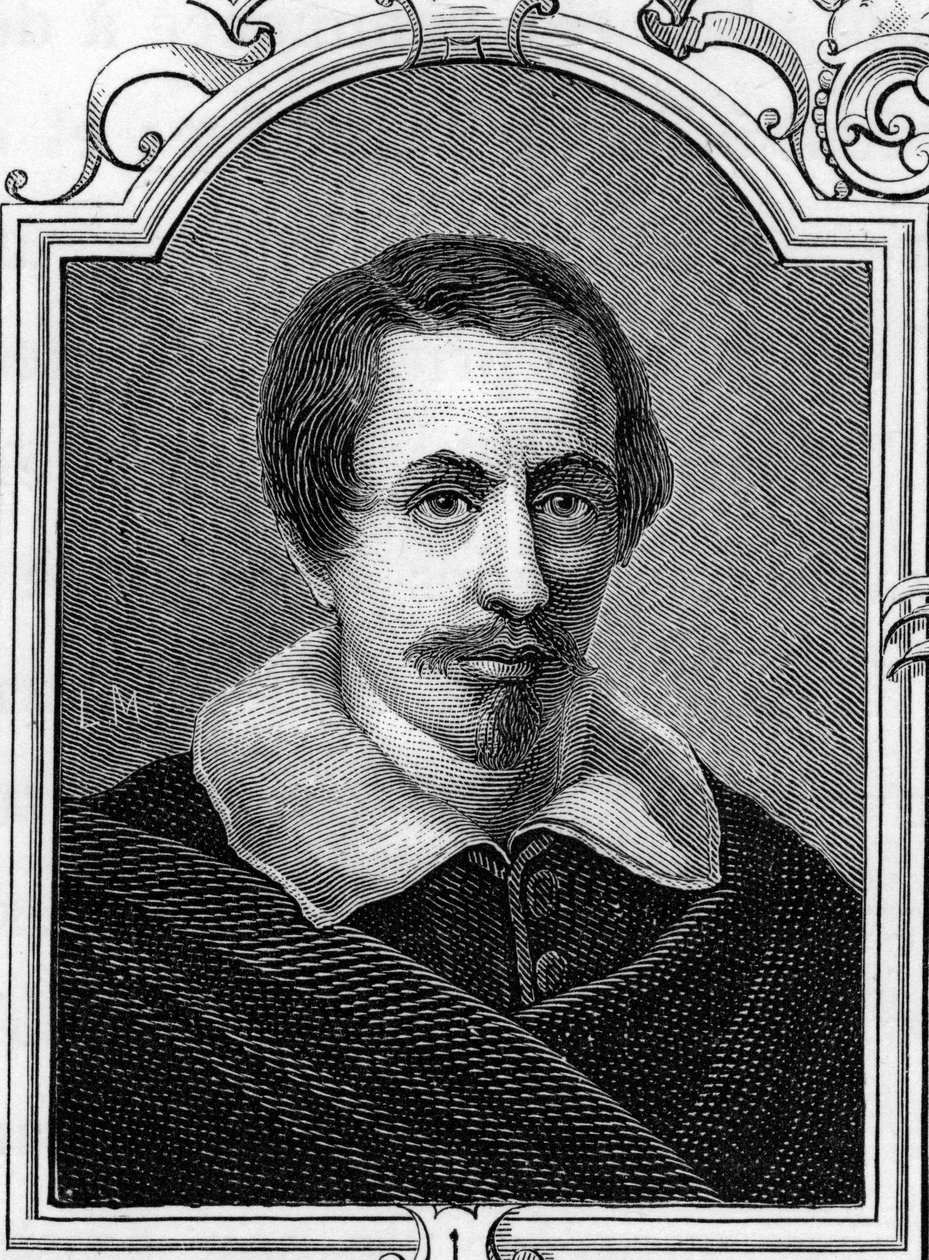 डेनियल क्रेस्पी (1598-1630) इतालवी चित्रकार का पोर्ट्रेट। आर्मंडौड द्वारा "" यूरोप की दीर्घाओं - इटली "" में 1859 की नक्काशी निजि संग्रह। द्वारा अनाम अनाम