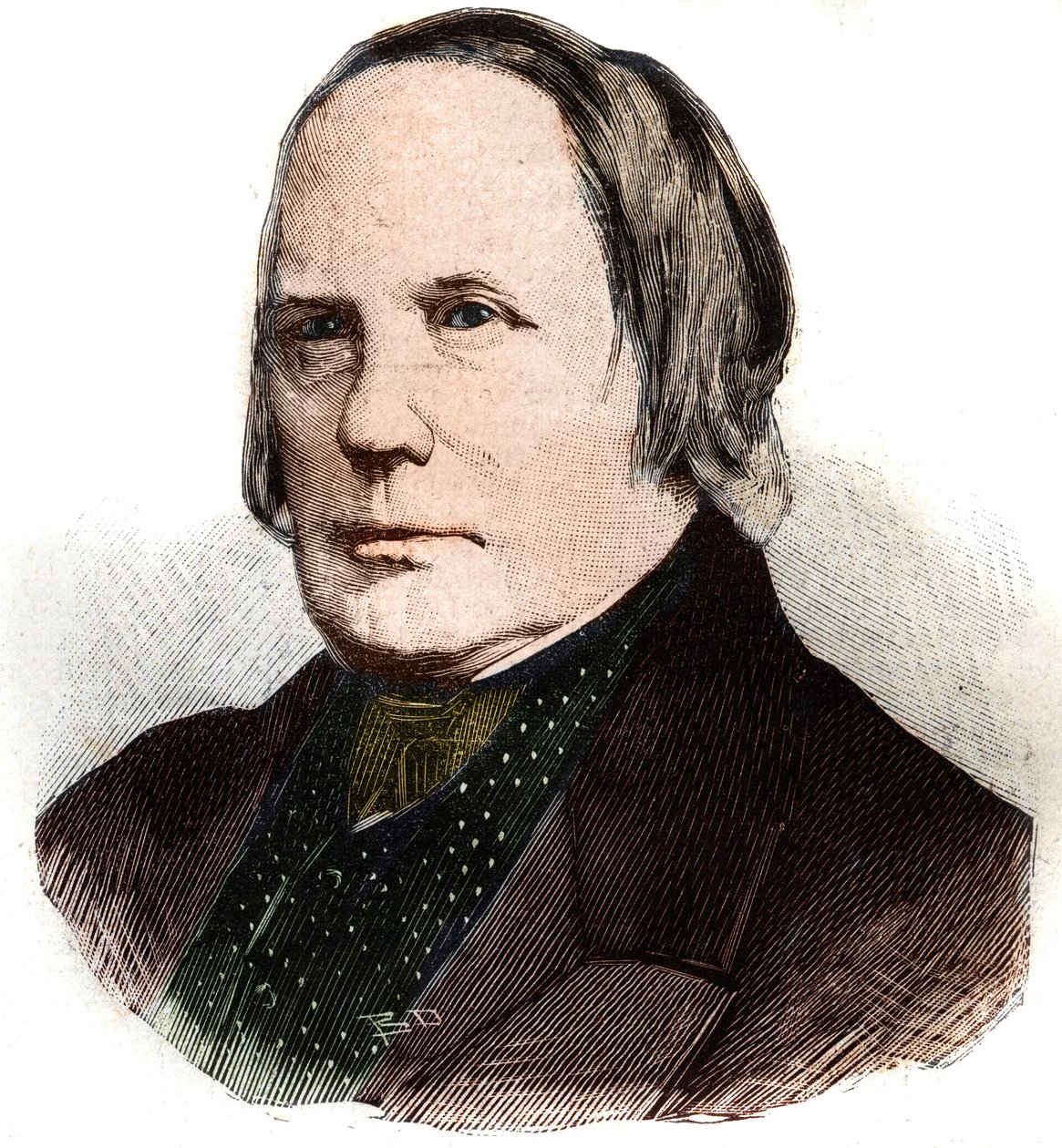 एडगर क्विनेट का पोर्ट्रेट (1803-1875) फ्रांसीसी लेखक और इतिहासकार। "" ले प्यूट पेरिसियन "" में उत्कीर्णन द्वारा अनाम अनाम