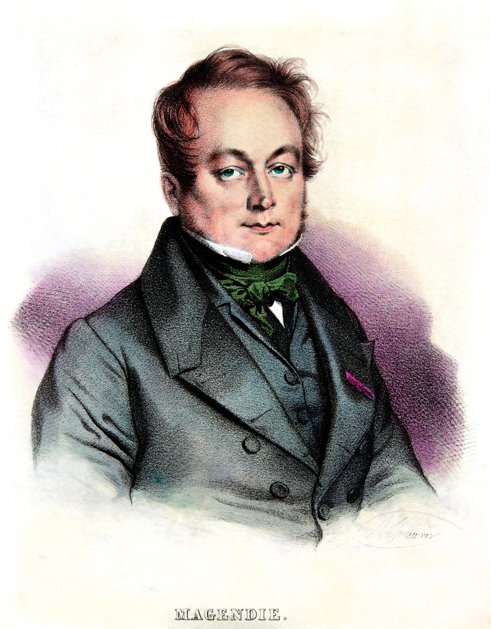 फ्रेंकोइस मैगेंडी का पोर्ट्रेट (1783-1855) चिकित्सक और शरीर विज्ञानी, प्रिवी संग्रह द्वारा अनाम अनाम