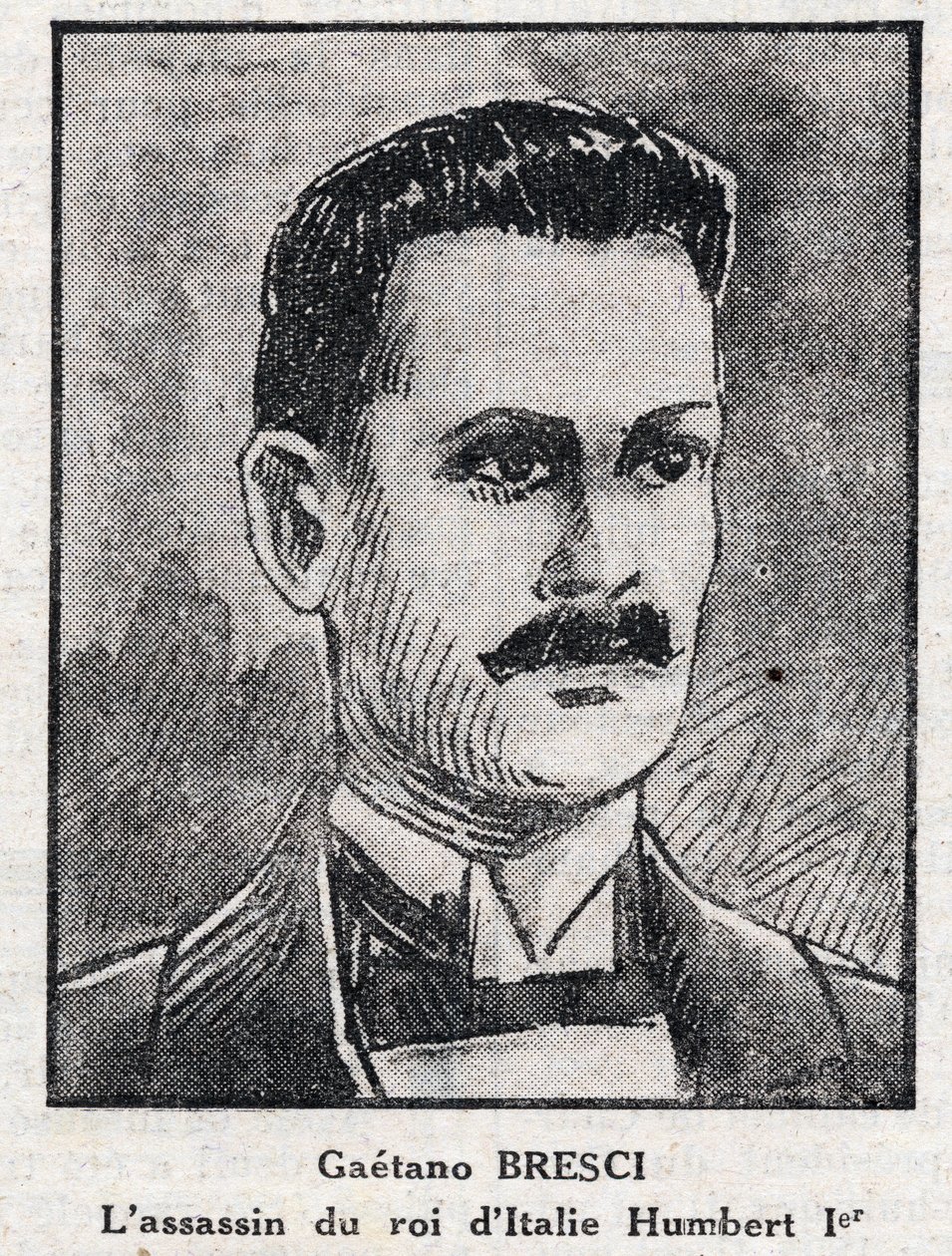 गेटानो ब्रेस्की का पोर्ट्रेट (1869-1901), इतालवी अराजकतावादी जिसने किंग हम्बर्ट प्रथम (अम्बर्टो I) की हत्या की द्वारा अनाम अनाम