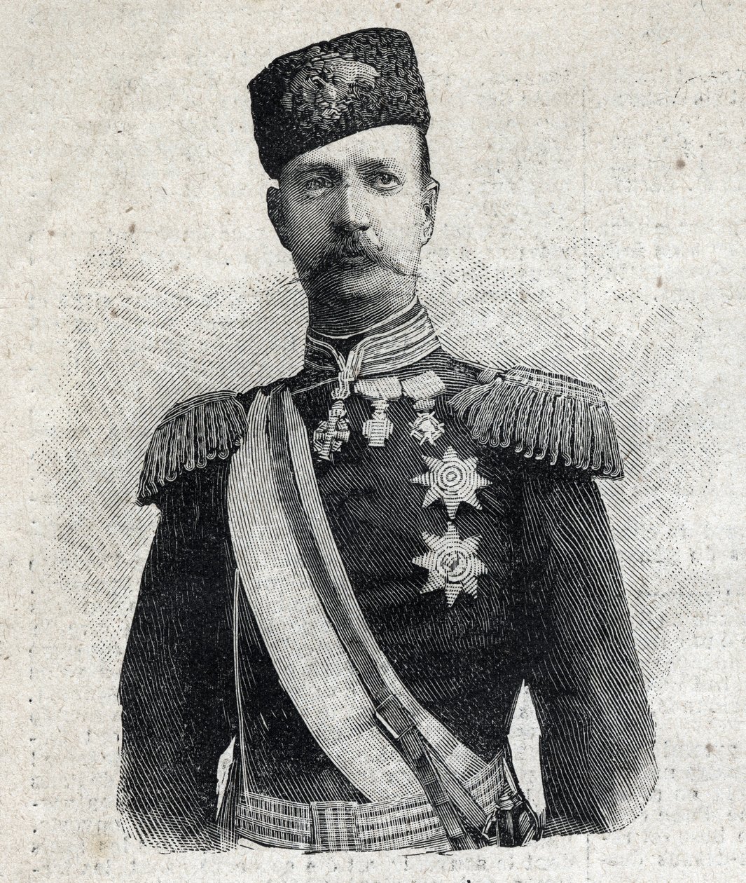 ग्रीस के जॉर्ज प्रथम राजा (1845-1913) का पोर्ट्रेट। "" ले प्यूट पेरिसियन "" में उत्कीर्णन द्वारा अनाम अनाम