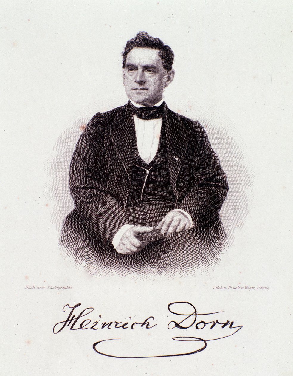 हेनरिक डोर्न (1804-1892) का पोर्ट्रेट जर्मन कंडक्टर, संगीतकार और पत्रकार 19वीं सदी। मिलानी निजी संग्रह द्वारा अनाम अनाम