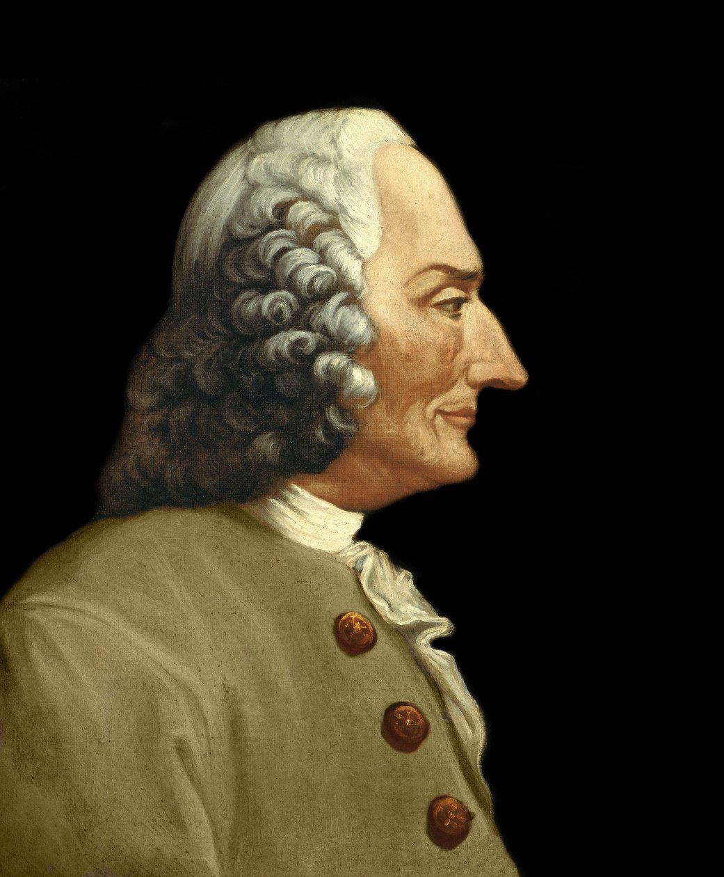 जीन-फिलिप (जीन फिलिप) रमेउ (1683-1764), फ्रांसीसी संगीतकार का पोर्ट्रेट। उन्नीसवीं सदी की अनाम पेंटिंग। मिलानी निजी संग्रह। द्वारा अनाम अनाम