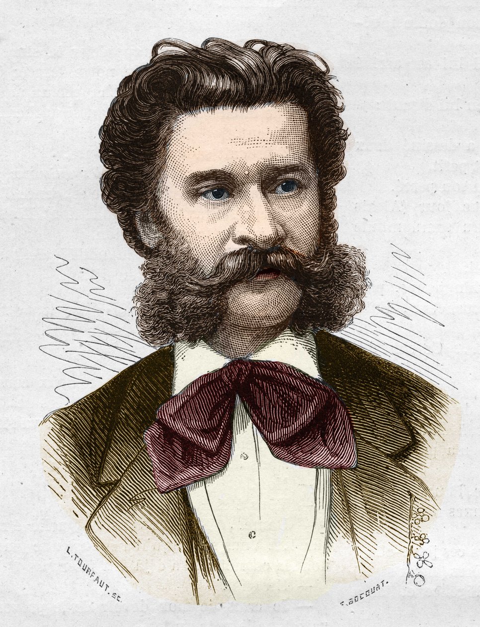 जोहान II स्ट्रॉस जूनियर (1825-1899), ऑस्ट्रियाई संगीतकार का पोर्ट्रेट। द्वारा अनाम अनाम