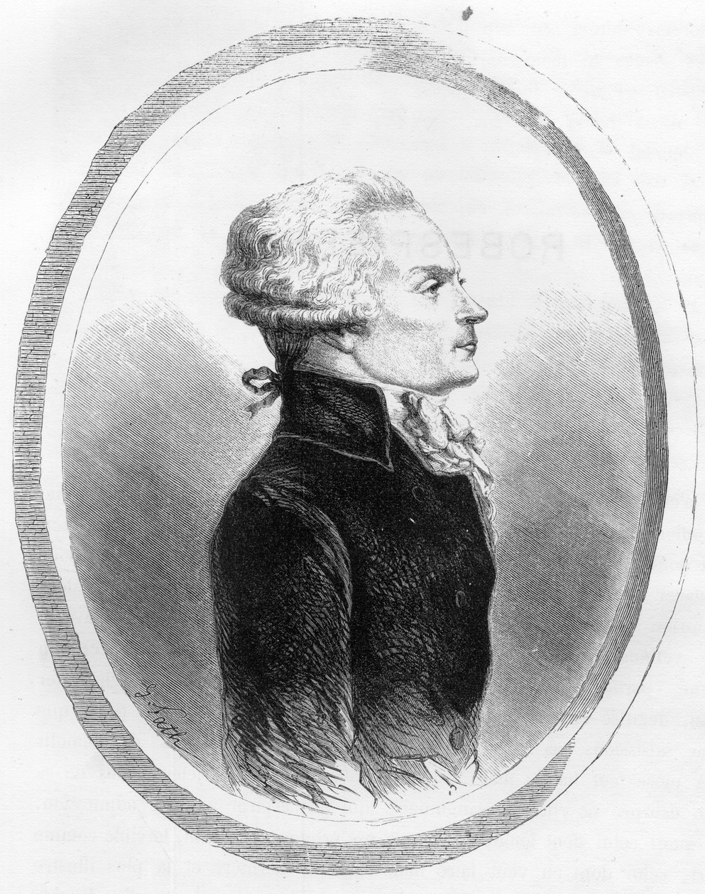 रॉबेस्पिएरे (1758-1794) राजनेता द्वारा मैक्सिमिलियन का पोर्ट्रेट - ड्यूप्रे डे ला माहेरी द्वारा "द रेड बुक - हिस्टोइरे डी ल'चफौद एन फ्रांस" में 1863 का उत्कीर्णन। निजि संग्रह। द्वारा अनाम अनाम
