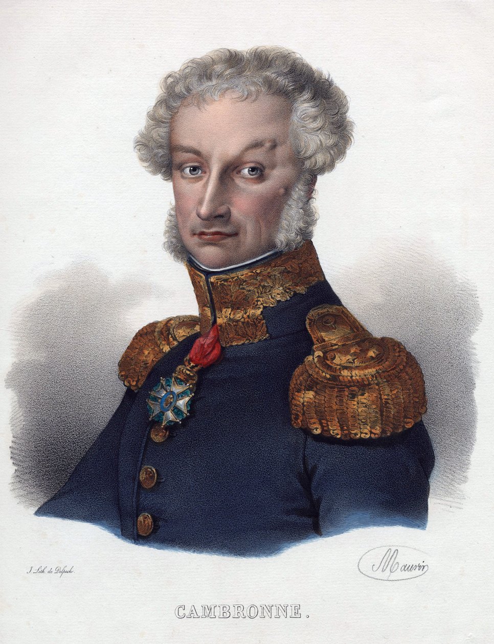 पियरे कैम्ब्रोन का पोर्ट्रेट (1770-1842) - बेनामी - 1835 - लिथोग्राफ, वॉटरकलर - 32x24 - निजी संग्रह द्वारा अनाम अनाम