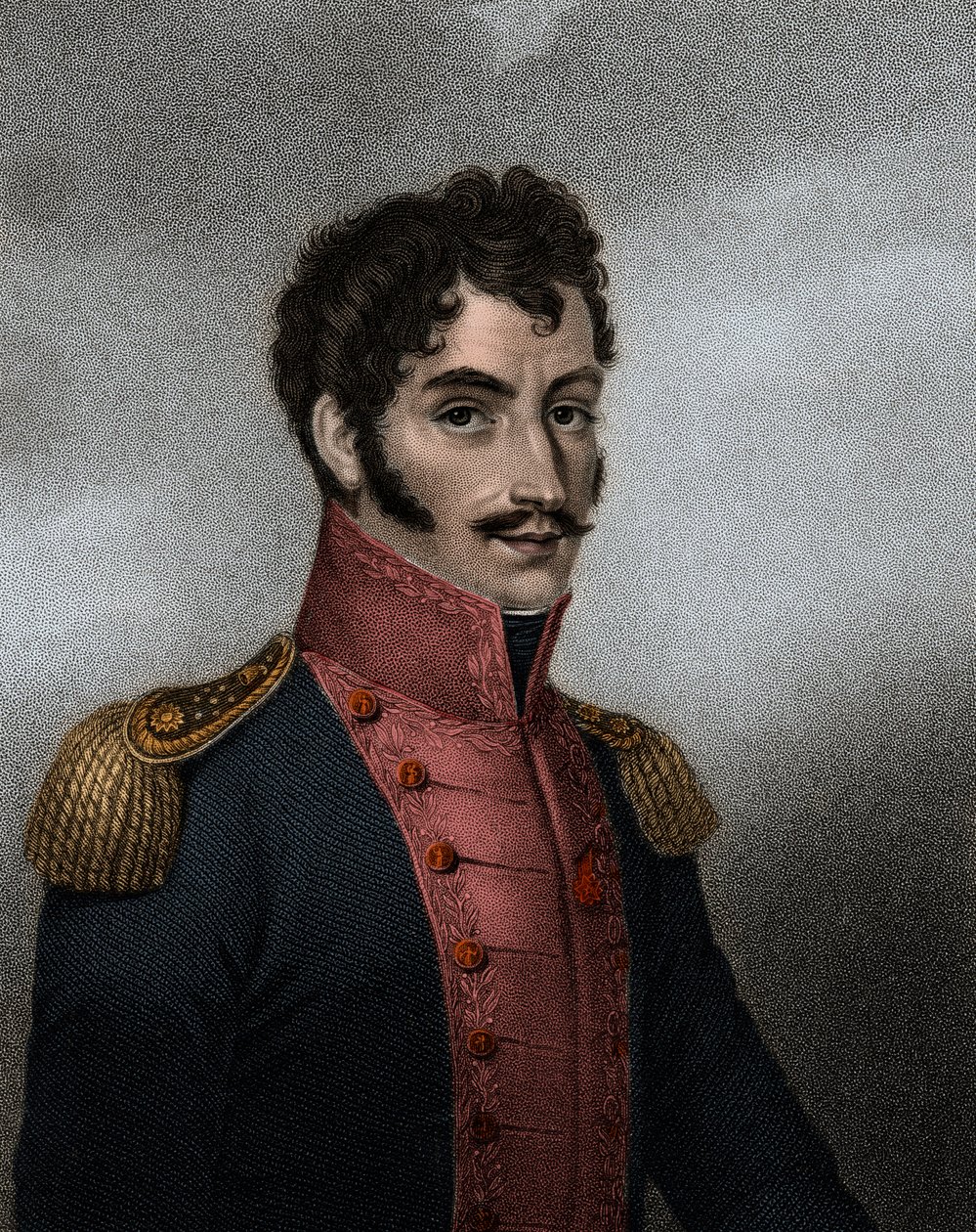 वेनेजुएला के राजनेता और सैन्य साइमन बोलिवर (1783-1830) का पोर्ट्रेट कोलंबिया और पेरू के राष्ट्रपति द्वारा अनाम अनाम