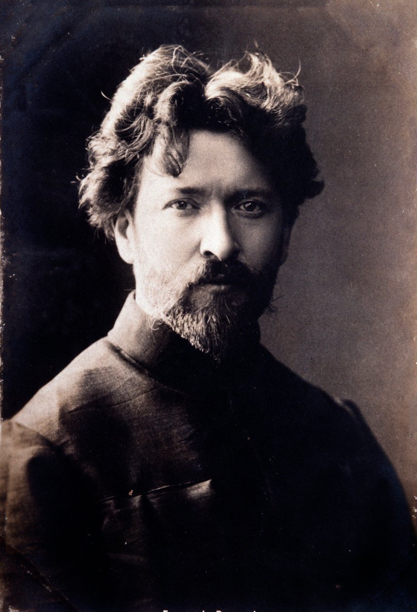 इतालवी संगीतकार फेरुशियो बुसोनी का पोर्ट्रेट (1866-1924) फोटोग्राफ। 19 वी सदी। निजि संग्रह द्वारा अनाम अनाम