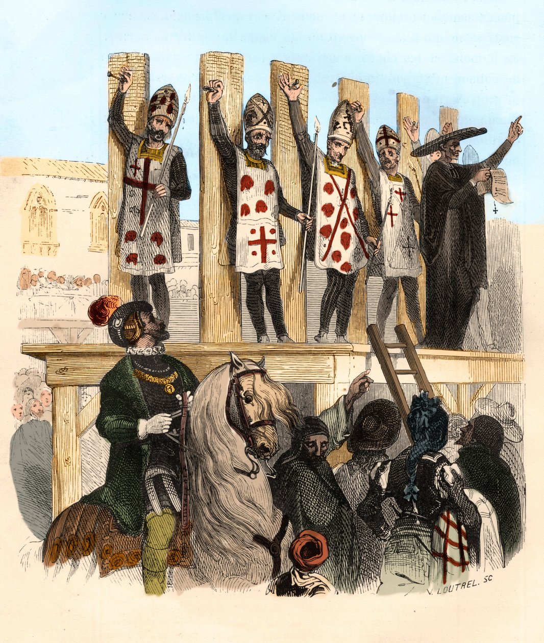 १६वीं शताब्दी में कील की सजा। विक्टर डी फेरियल, सुबेरविक, मैनुअल गैलो डी कुएन्डियस द्वारा "" इंक्विजिशन ऑफ द इंक्विजिशन एंड अदर सीक्रेट सोसाइटीज ऑफ स्पेन "" में चित्रण द्वारा अनाम अनाम