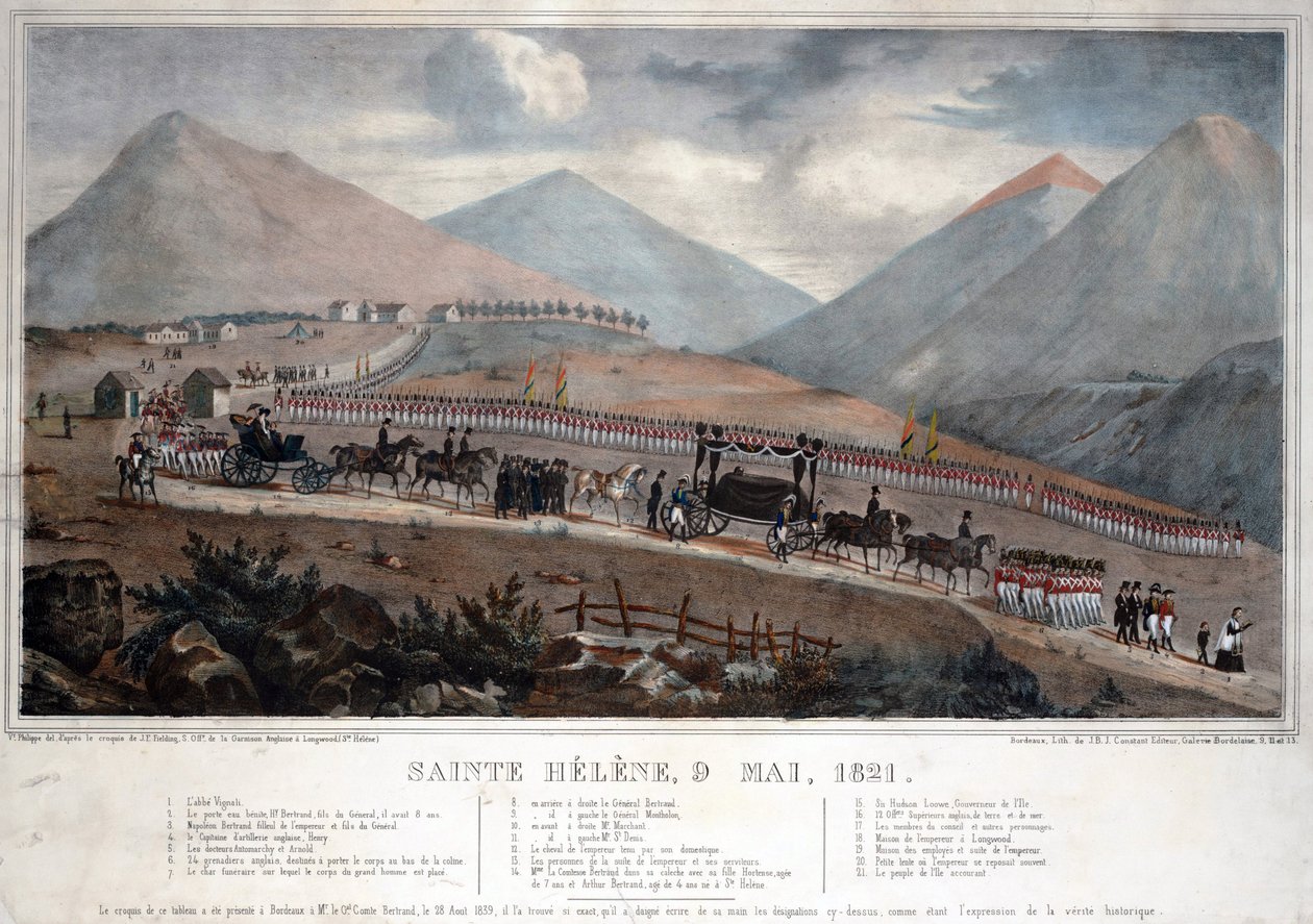 सेंट हेलेना, 9 मई 1821 - बेनामी - 1839 - रंग लिथोग्राफ - 59,9x84 - निजी संग्रह द्वारा अनाम अनाम